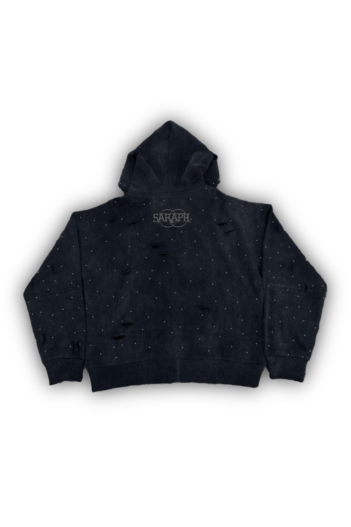 Scorch The Wicked Distressed Zip Hoodie